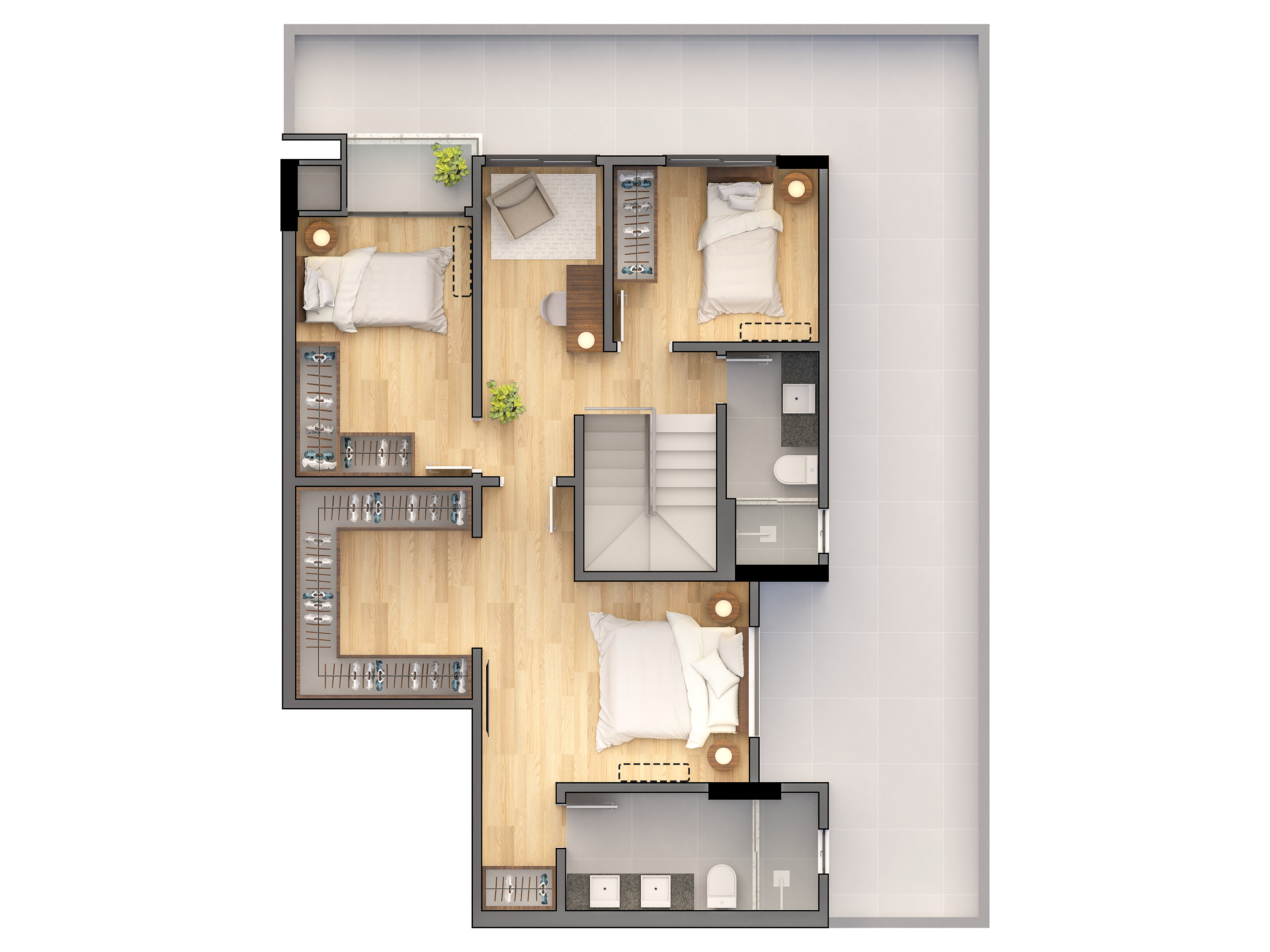 TIPO C SUPERIOR DUPLEX GARDEN